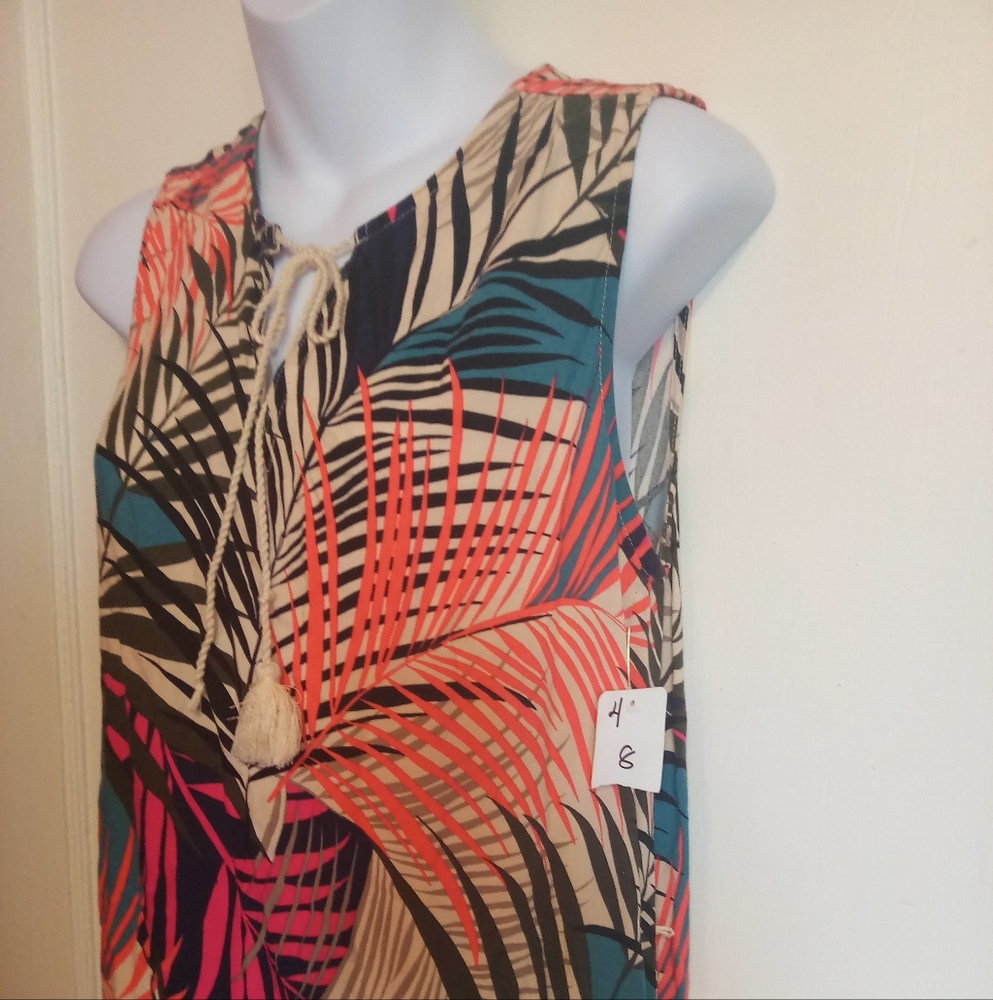Time and Tru Tropical Print Midi Dress - Multicolor - Picture 4 of 6